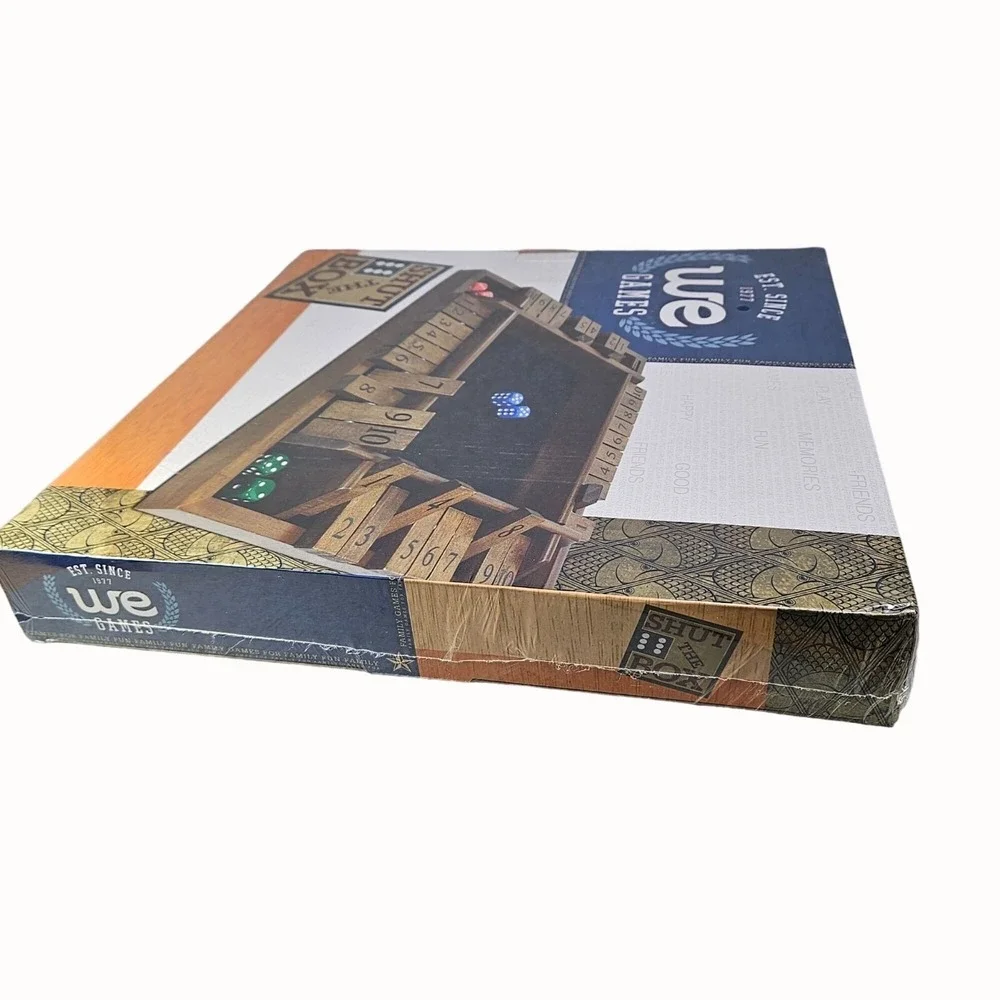 Shut The Box Wooden Board Game With Dice 4 Players Family Party Game Night New